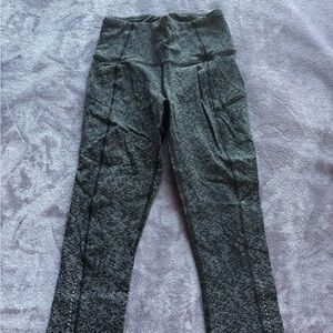 Lululemon Athletica Black and White Speckled Leggings